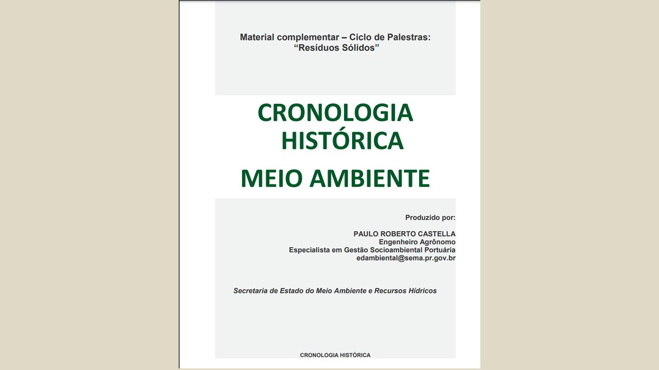cronologia meio ambiente